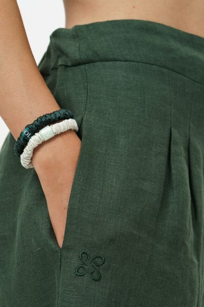 Дамски ленен панталон Siena – Deep Olive